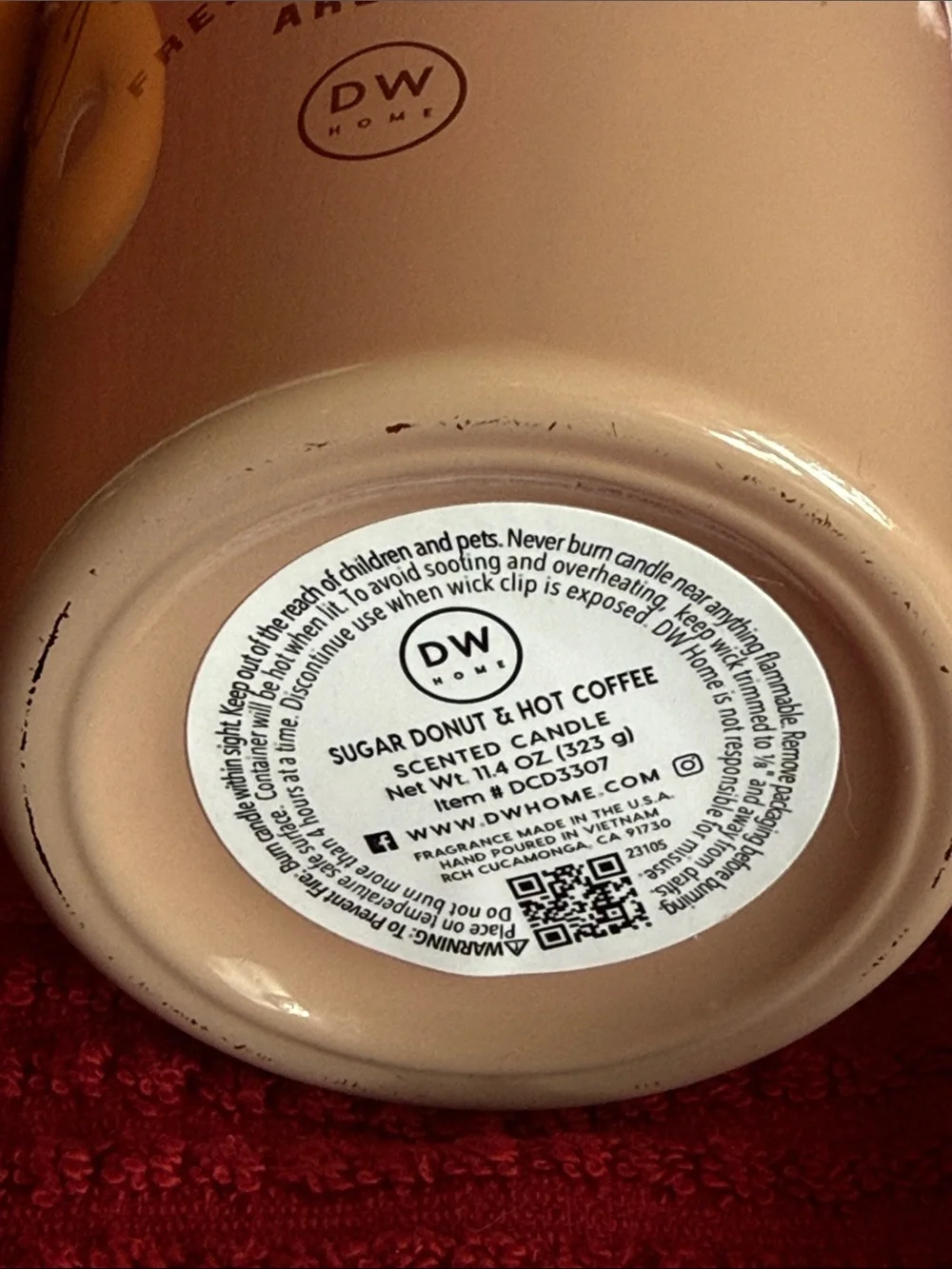 DW Home Sugar Donut & Hot Coffee Candle